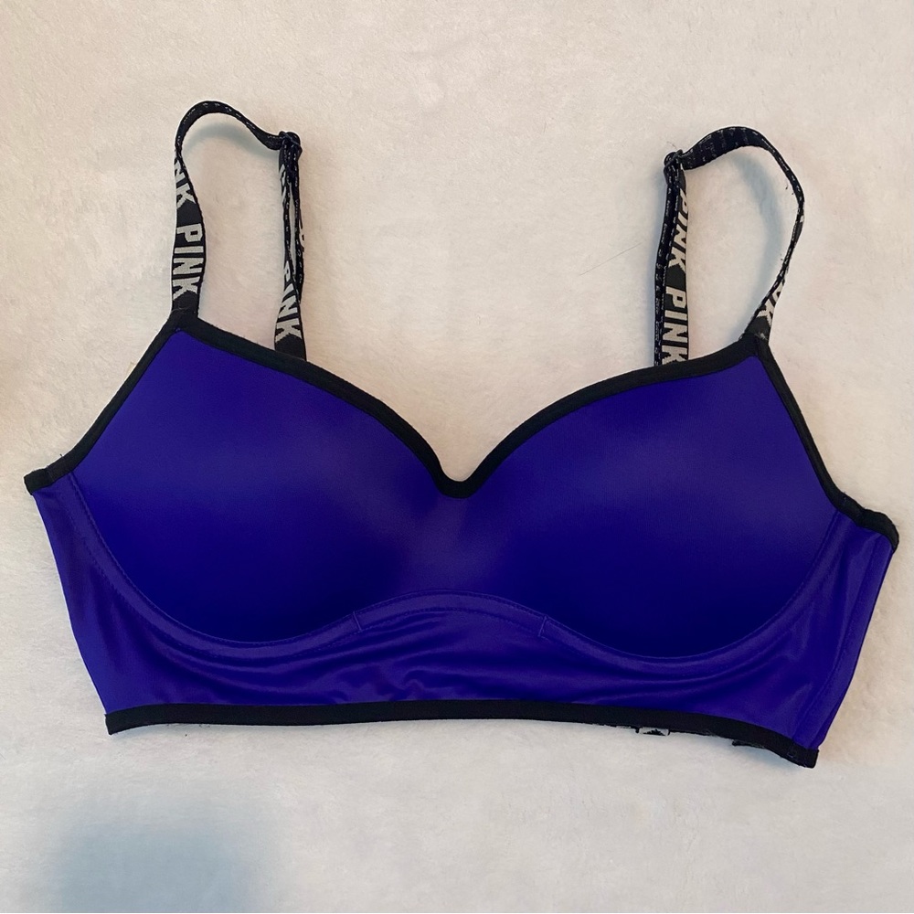 PINK Logo Cage Back Bralette Size S
